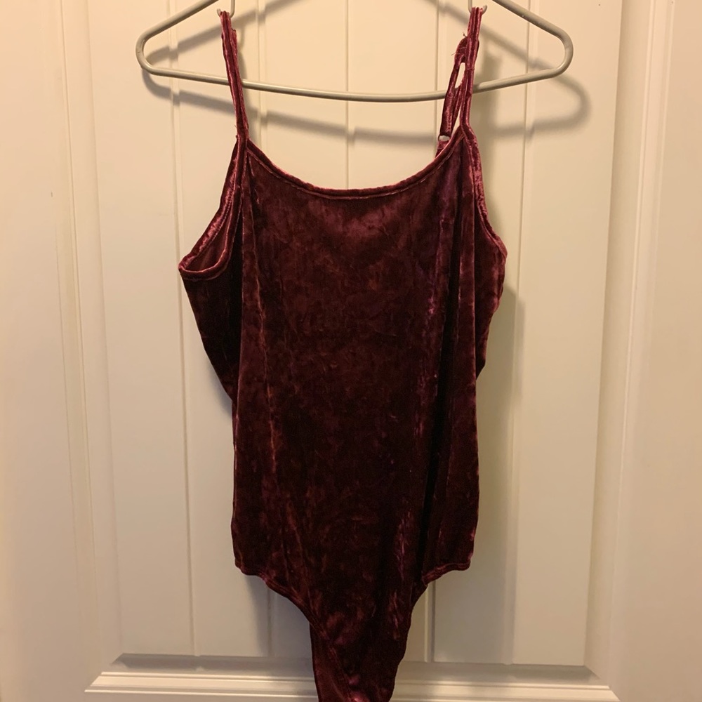 BOZZOLO Velvet one piece bodysuit